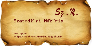 Szatmári Mária névjegykártya